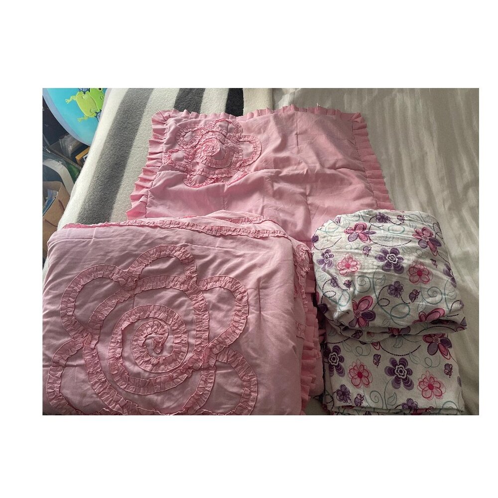 Bed Sheet set and Duvet Cover PINK - for Single Bed